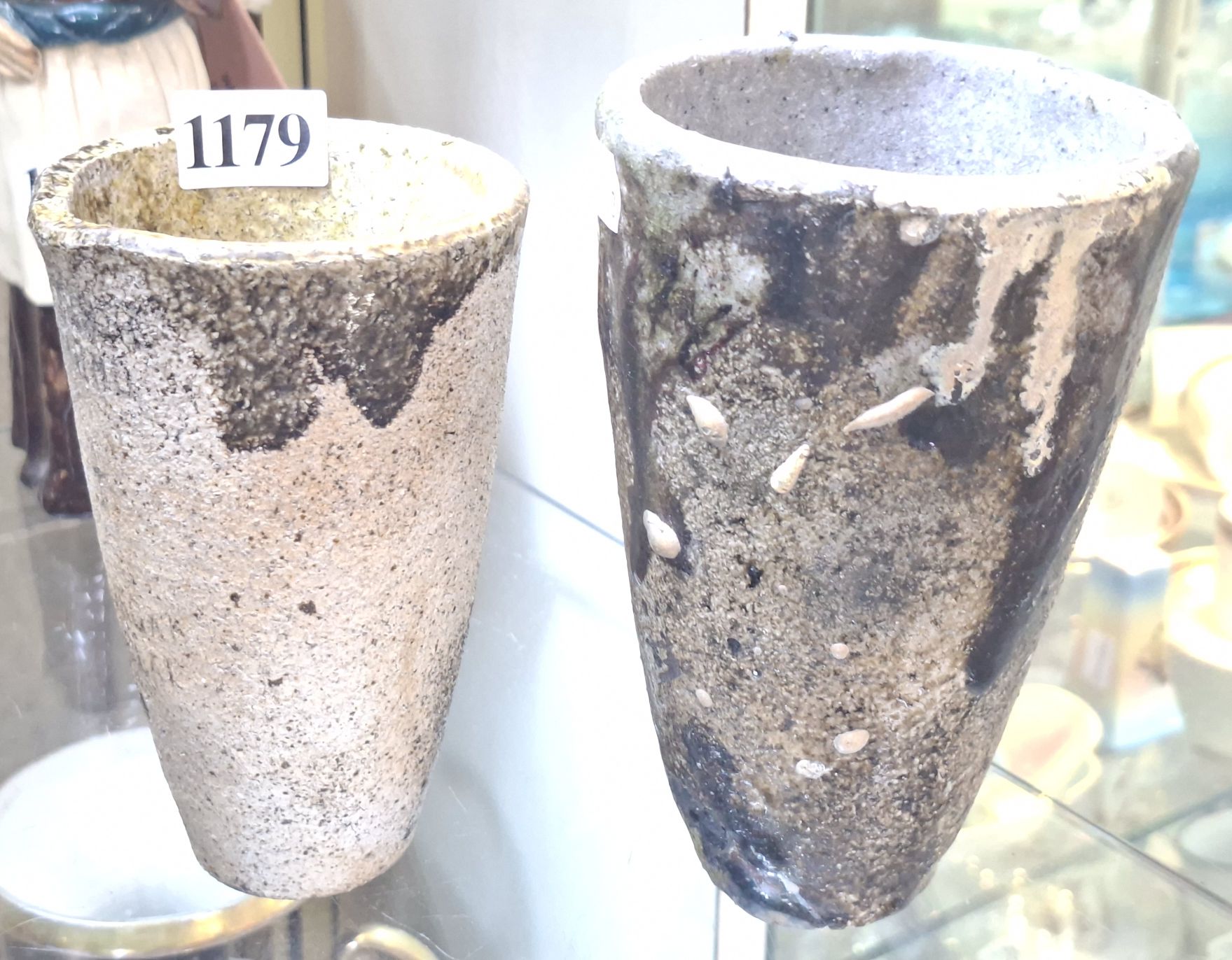 Two Stoneware Crucibles