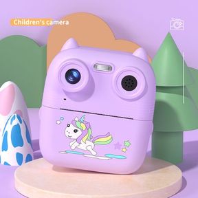 BezosMax Instant Printing Kids Cameras with 3 Rolls of Printing Paper - Purple -Bar 9902161264530- 51745/18682 SN B2 (S1)