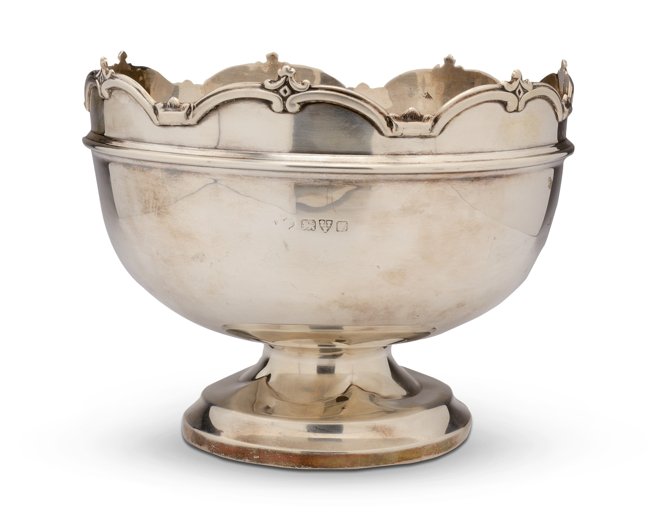 A silver rose bowl