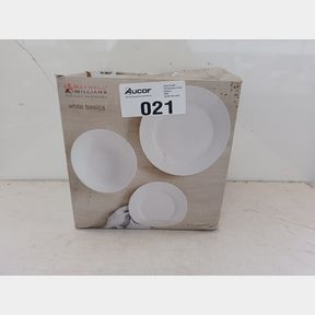 MAXWELL AND WILLIAMS - WHITE BASICS RIM DINNER SET - 10 PIECE