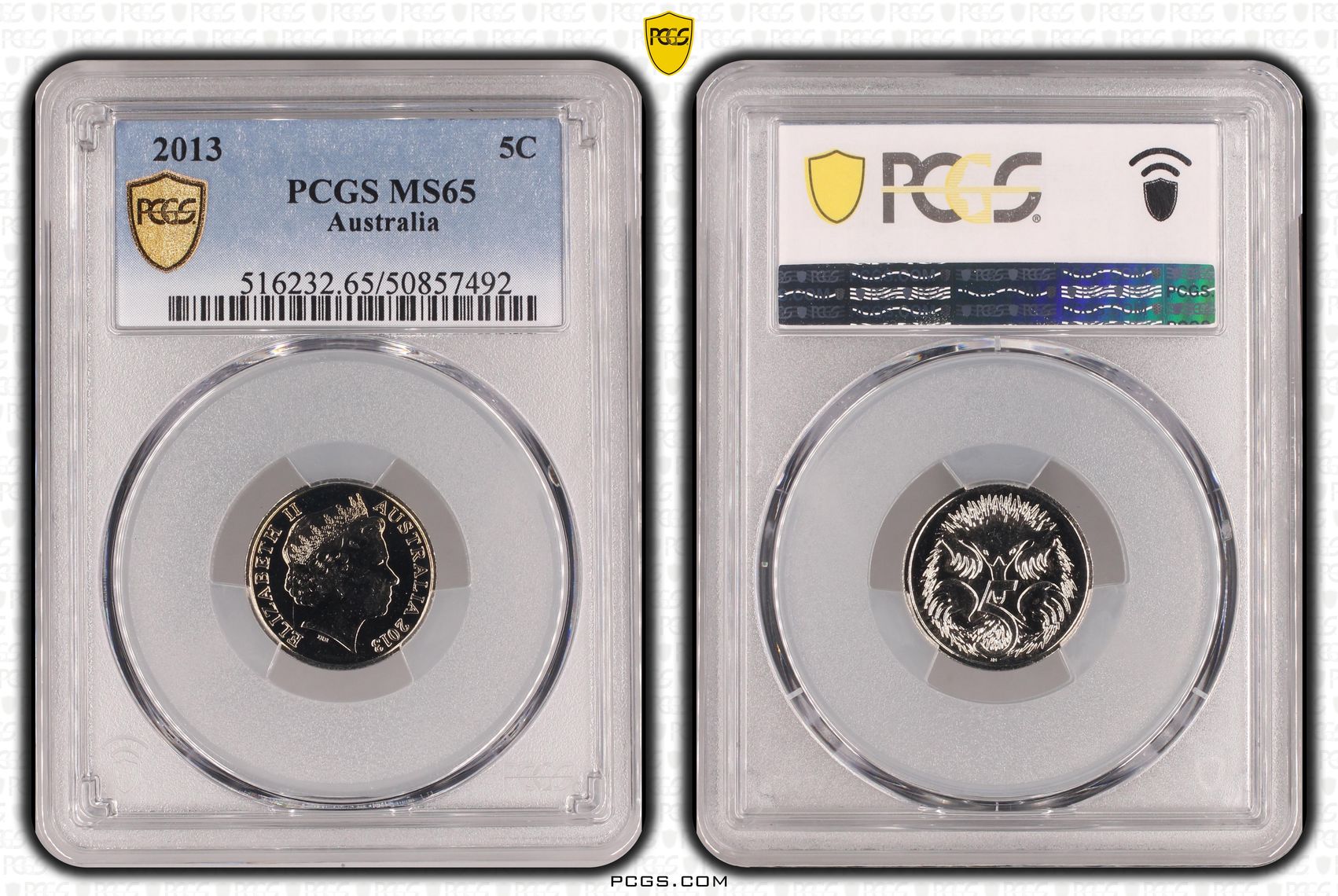 24 · Five Cent, 2013, PCGS MS65