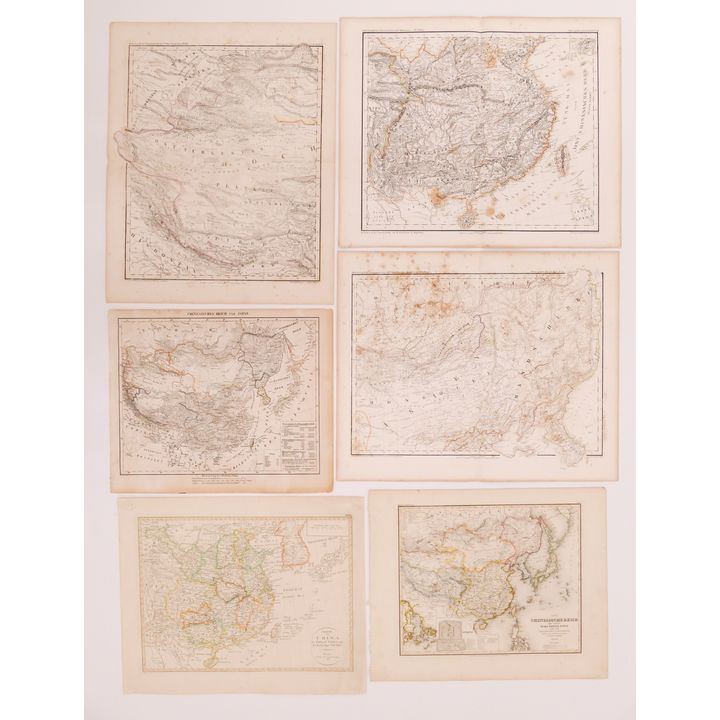 6pc 19th Century German Maps of China
