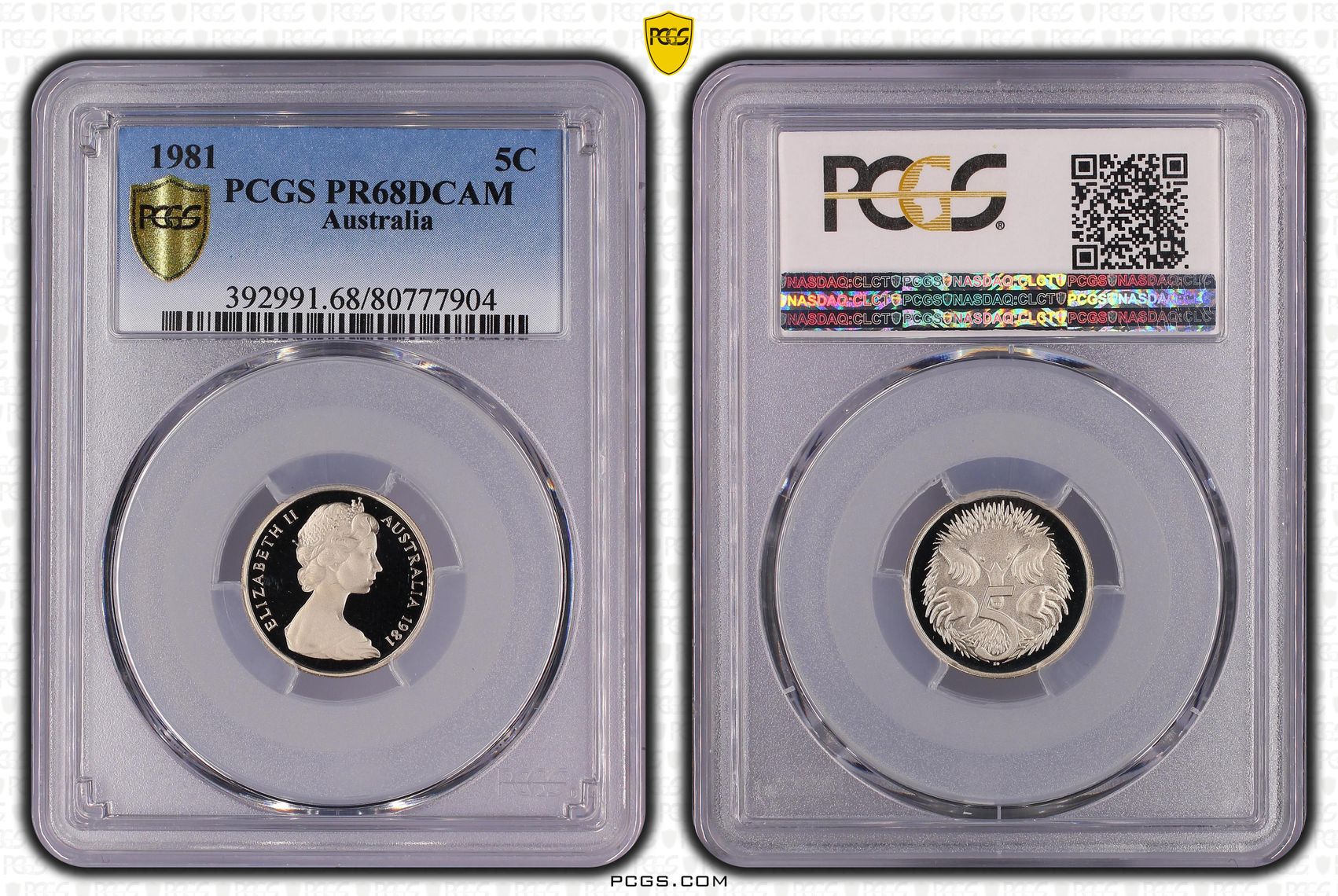 Elizabeth II, Five Cent, 1981, PCGS PR68DCAM