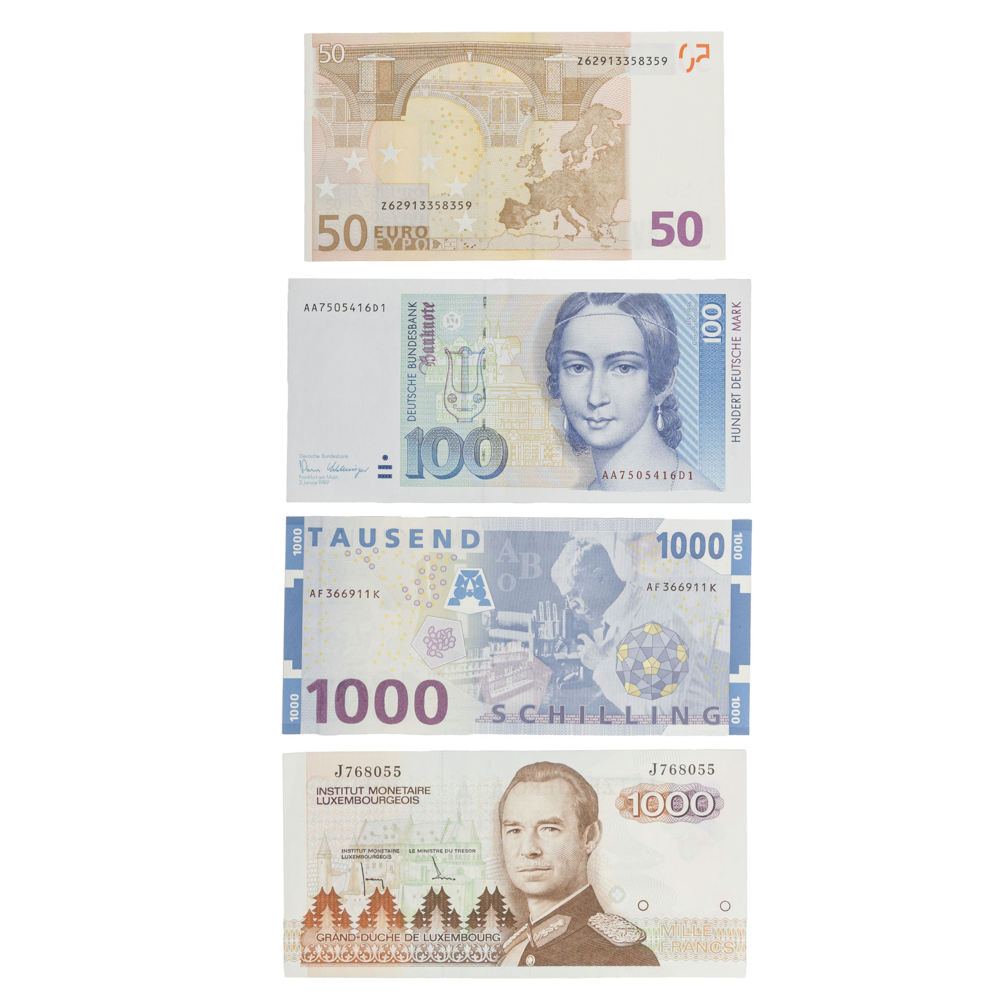 Austria, European Union, Germany & Luxembourg, Accumulation, 1985 - 2002, gEF - UNC