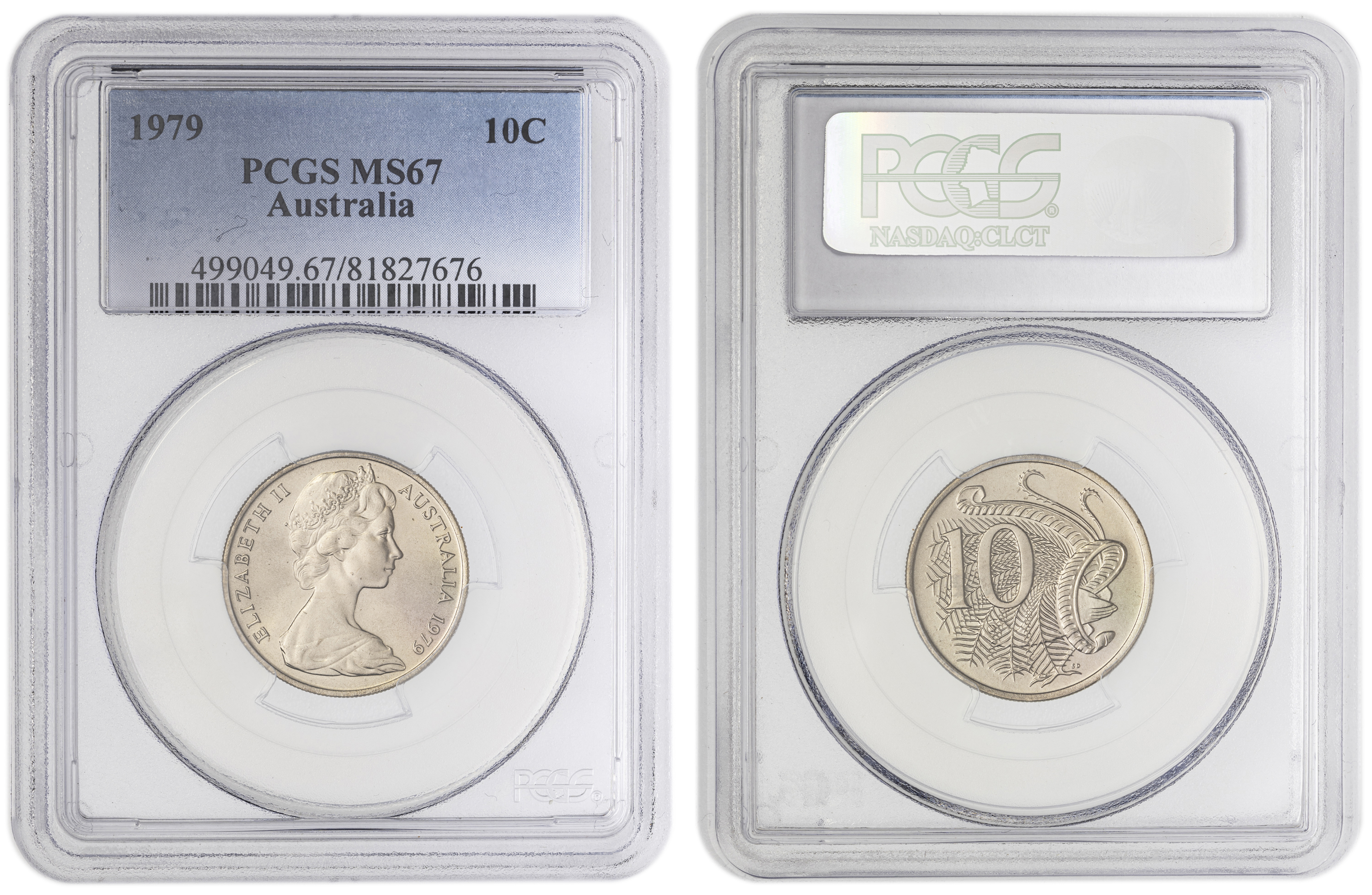 , Ten Cent, 1979, PCGS MS67
