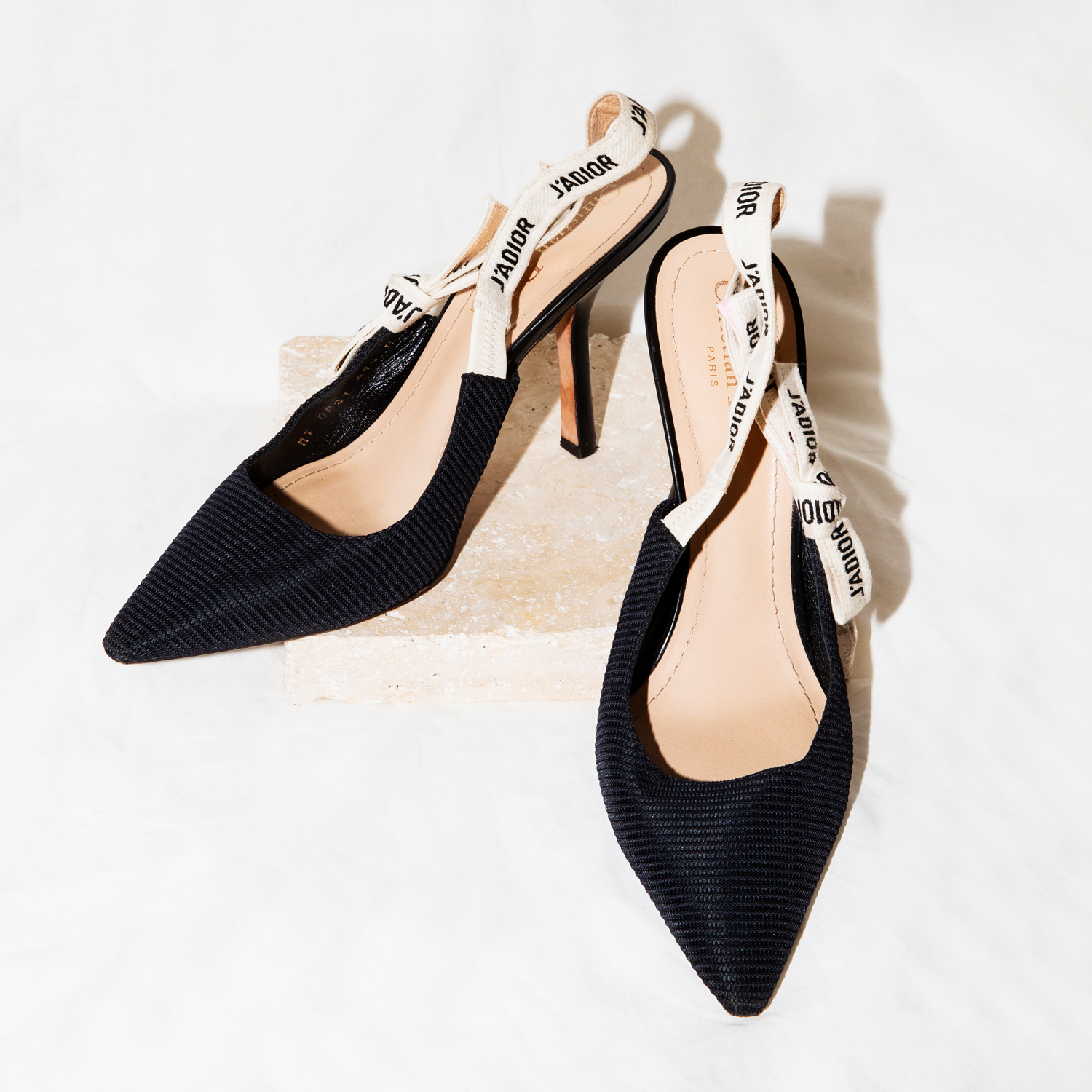 Dior "J'Adior" Black Slingbacks Size 41 1/2 D