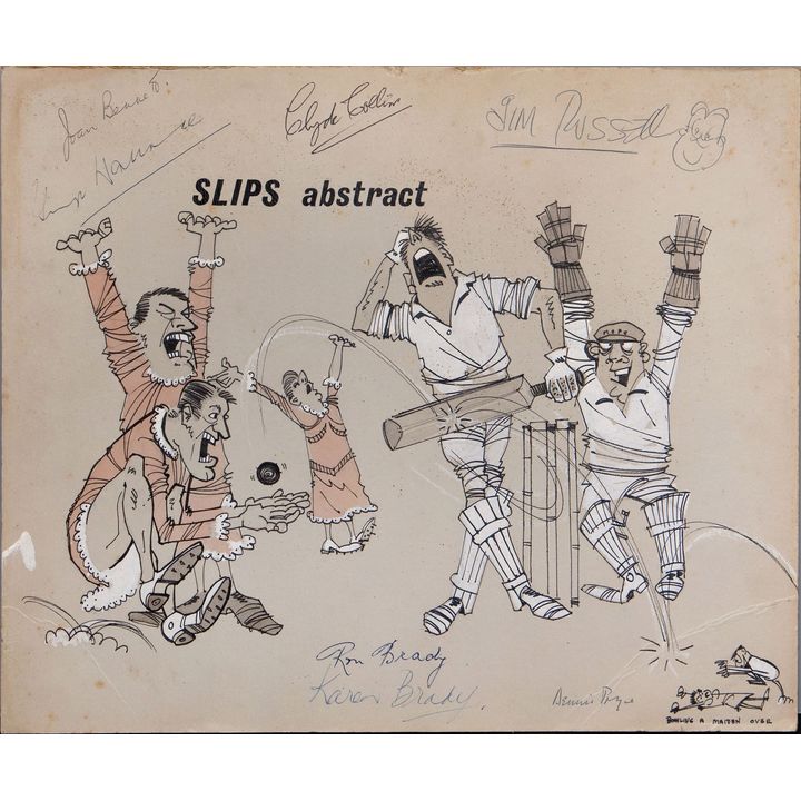 Cricket Cartoon, Jim Russell (1909-2001),