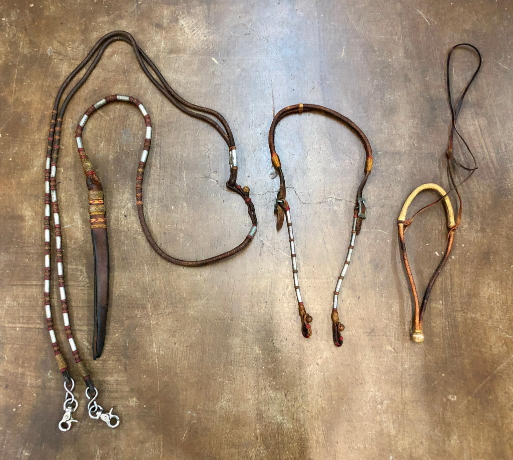 Hackamore Luis Ortega Rawhide 3/8 - Vintage - Pour Pièces (brin Cassé) - USA