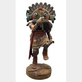 Broad Face Kachina By Arthur Cosmo Honie