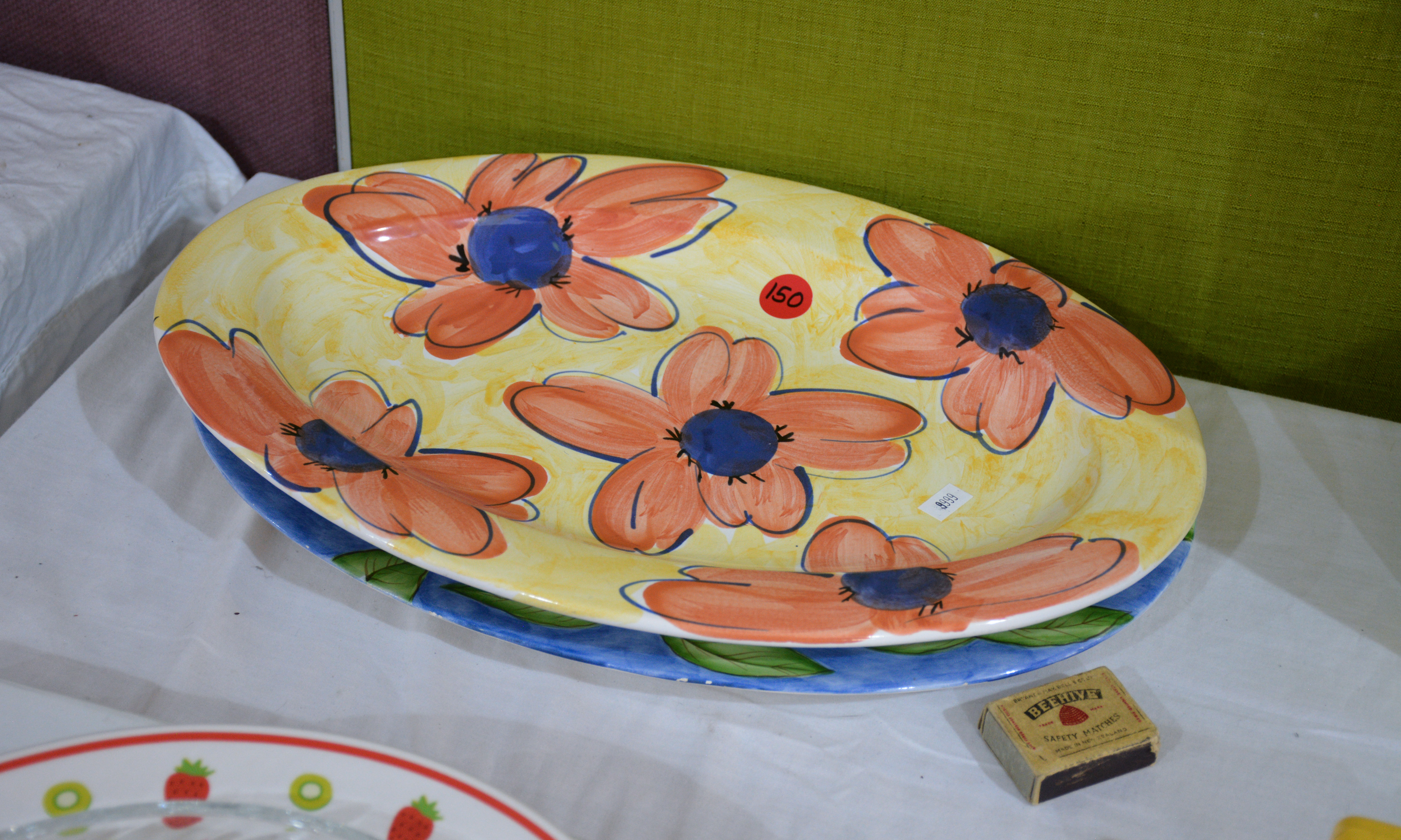 Floral and Lemon Tree Design Serving Platters — sold at auction in New Zealand for $5