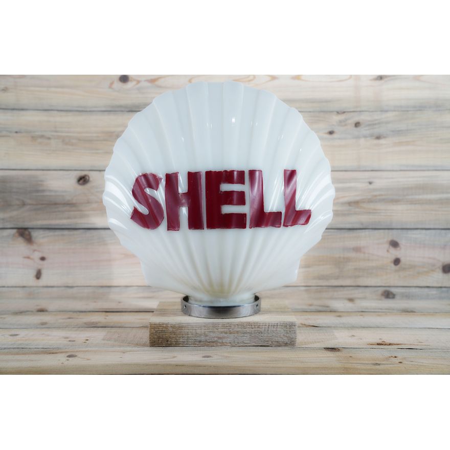 Shell Clam One-Piece Cast Milk Glass Globe TAC 9+