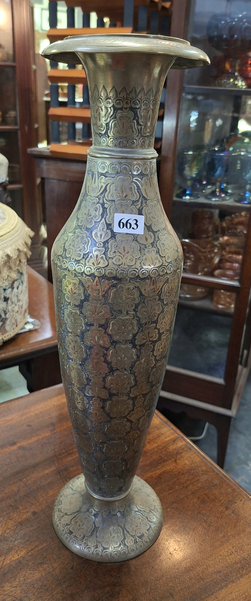 INDIAN BRASS VASE