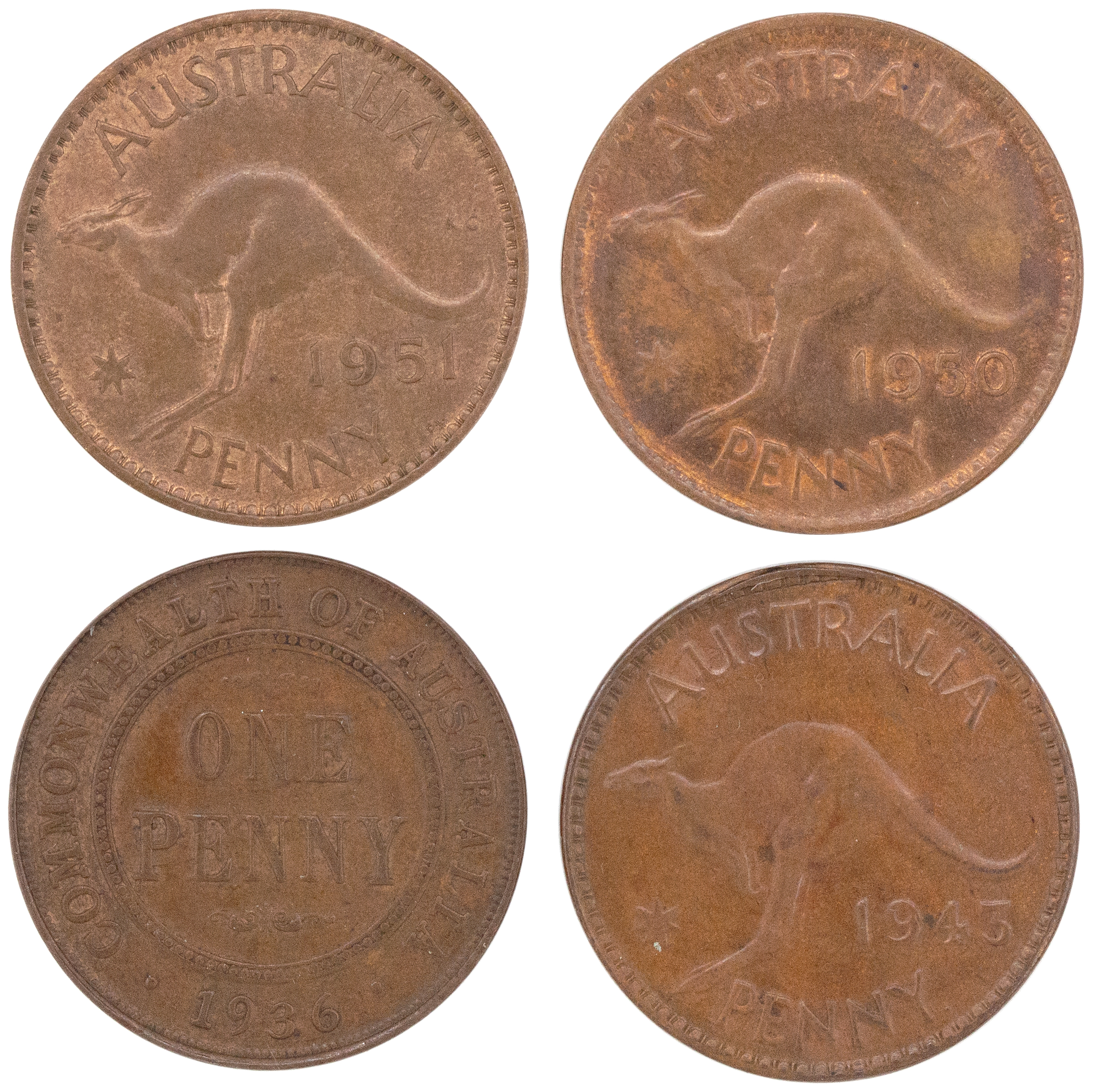 George V - George VI, Penny, 1936 - 1951, UNC