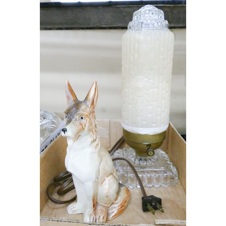 Box Vintage Glass Vanity Lamp Etc
