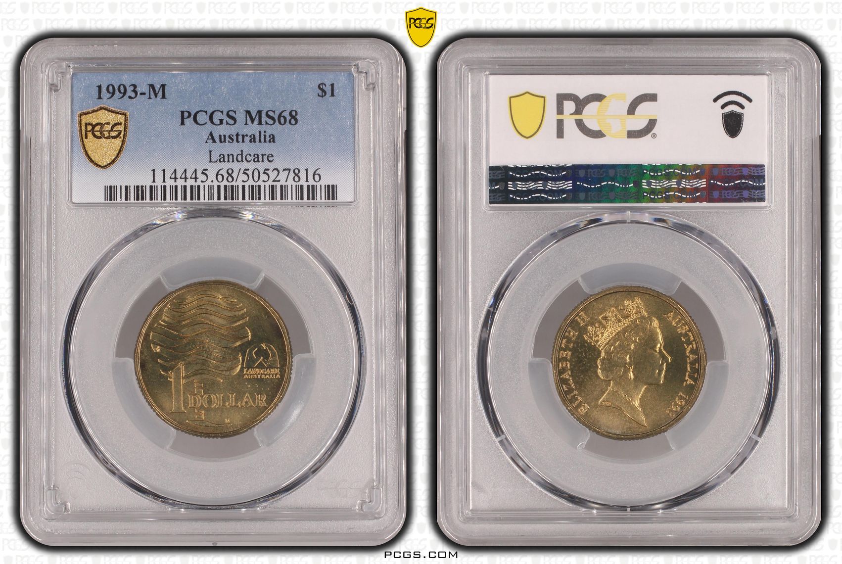 Landcare, POP 4/0, One Dollar, 1993-M, PCGS MS68
