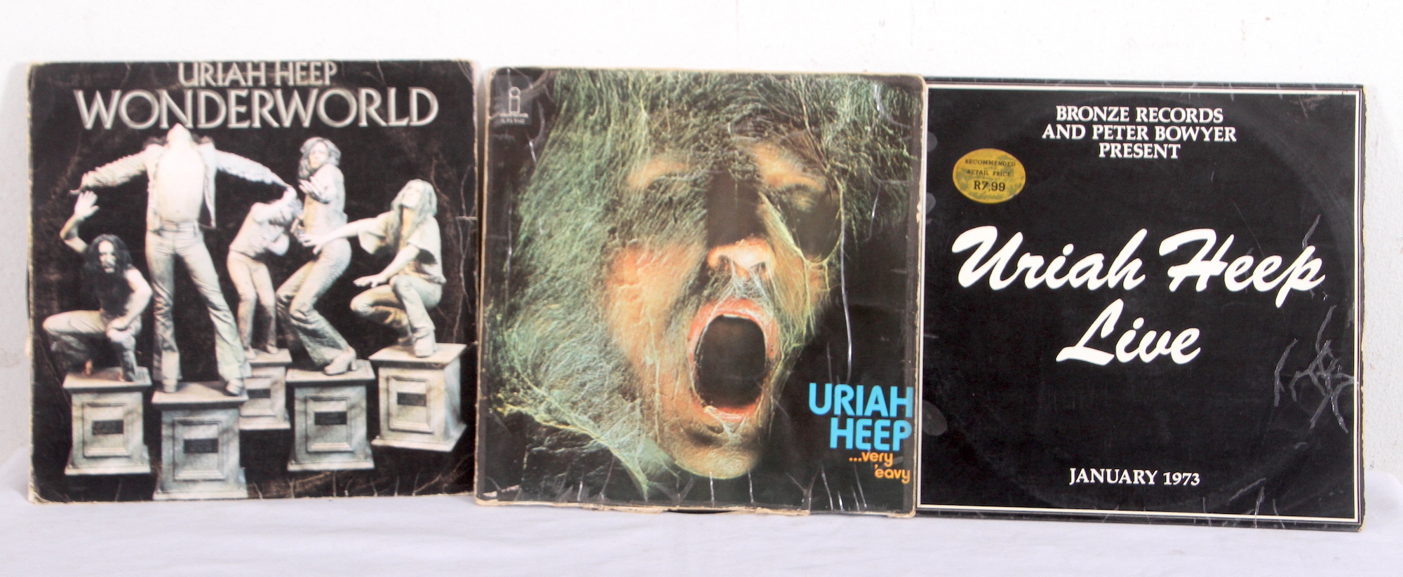 Three vintge URIAH HEEP vinyl records OldJW Auctioneers
