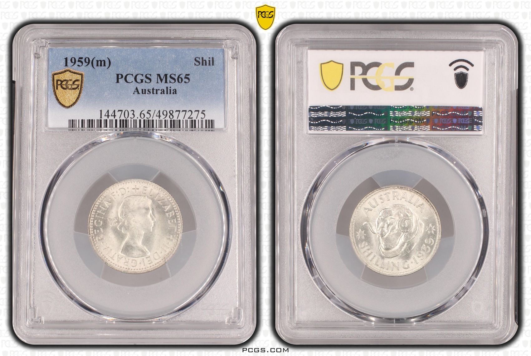 Elizabeth II, , Shilling, 1959(m), PCGS MS65