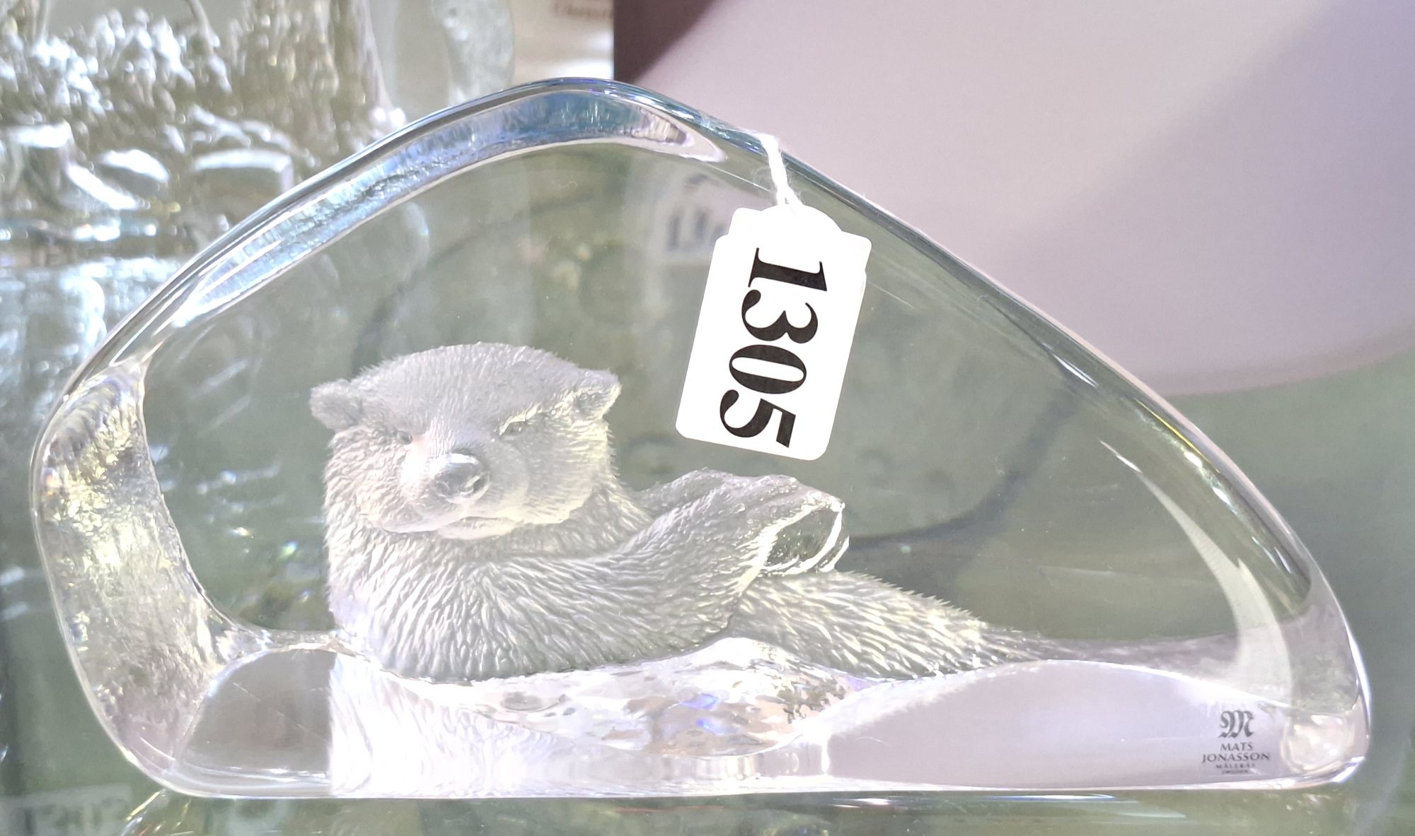 Swedish Crystal Otter Ornament