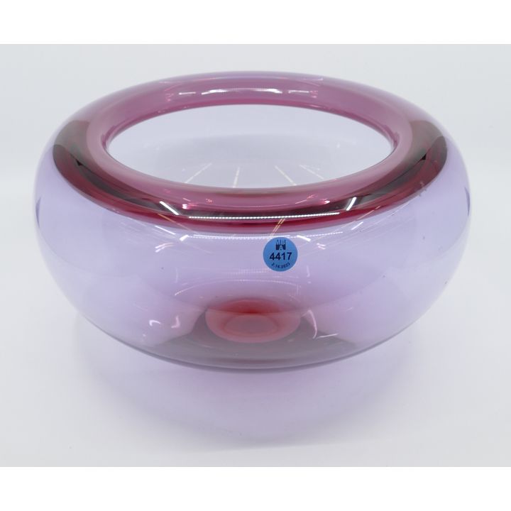 Per Lutken for Royal Copenhagen Amethyst Glass Large Bowl 6.5''x12''