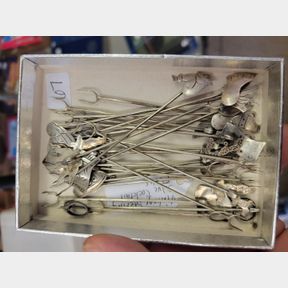 Large Assortment of Sterling Silver Cocktail Forks