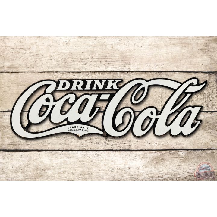 Drink Coca Cola Die Cut Porcelain Sign