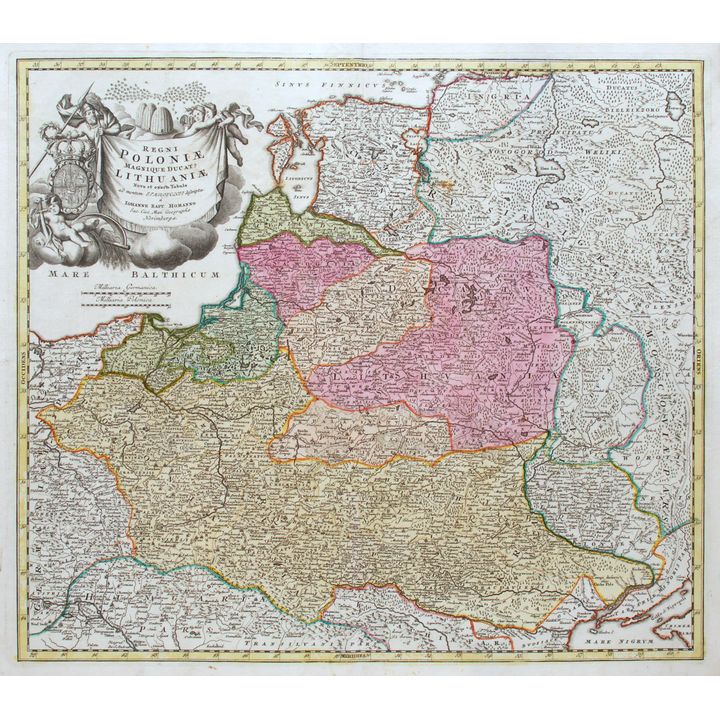Johann Baptist Homann | Regni Poloniae Magnique Ducat9 Lithuaniae…