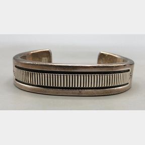 Hefty Sterling Silver Bracelet By Bruce Morgan