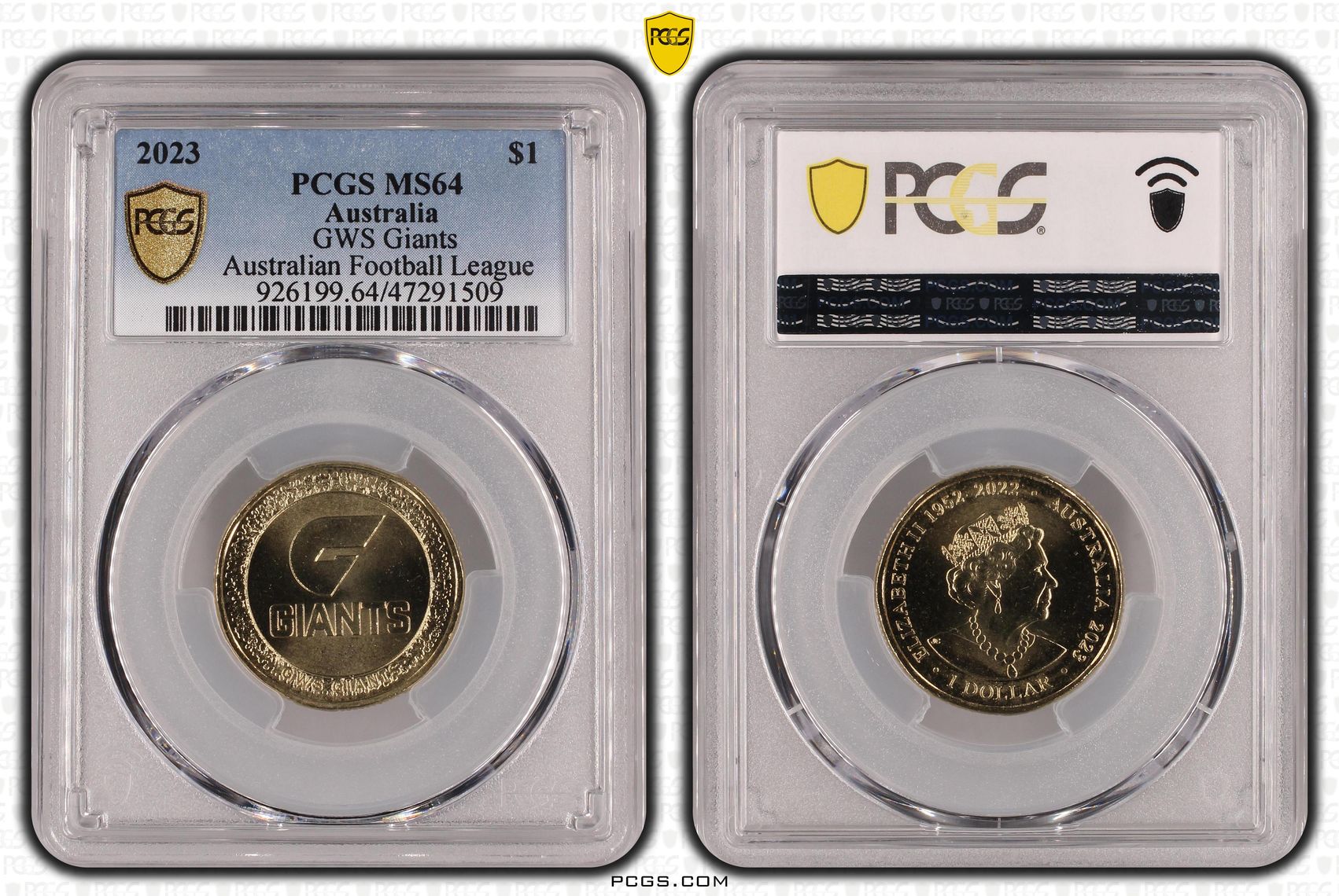 AFL- GWS Giants, One Dollar, 2023, PCGS MS 64