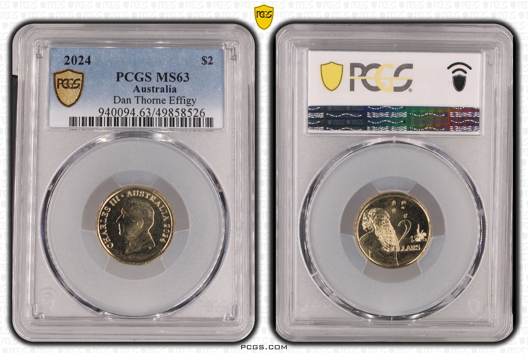 Charles III, Dan Thorne Effigy , Two Dollar, 2024, PCGS MS63