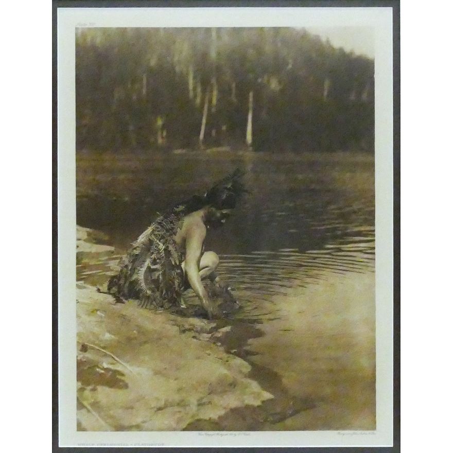 Antique Edward Curtis ''Whale Ceremonial - Clayoquot'' (Plate 370) Large Photogravure