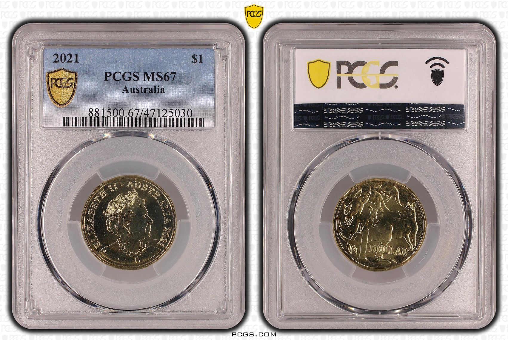 Elizabeth II, One Dollar, 2021, PCGS MS67