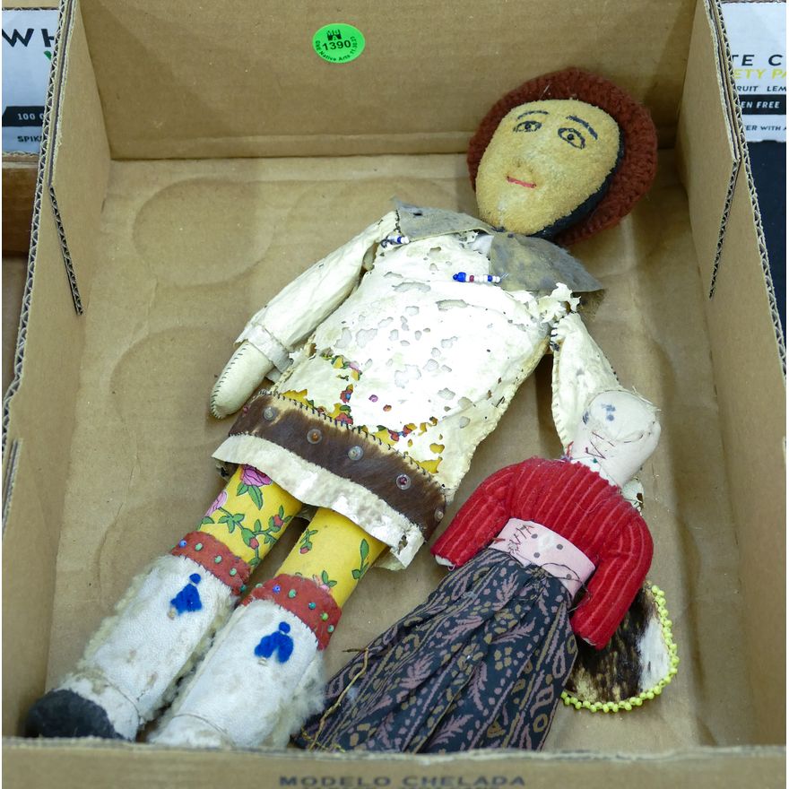 Box Old Native Made Dolls