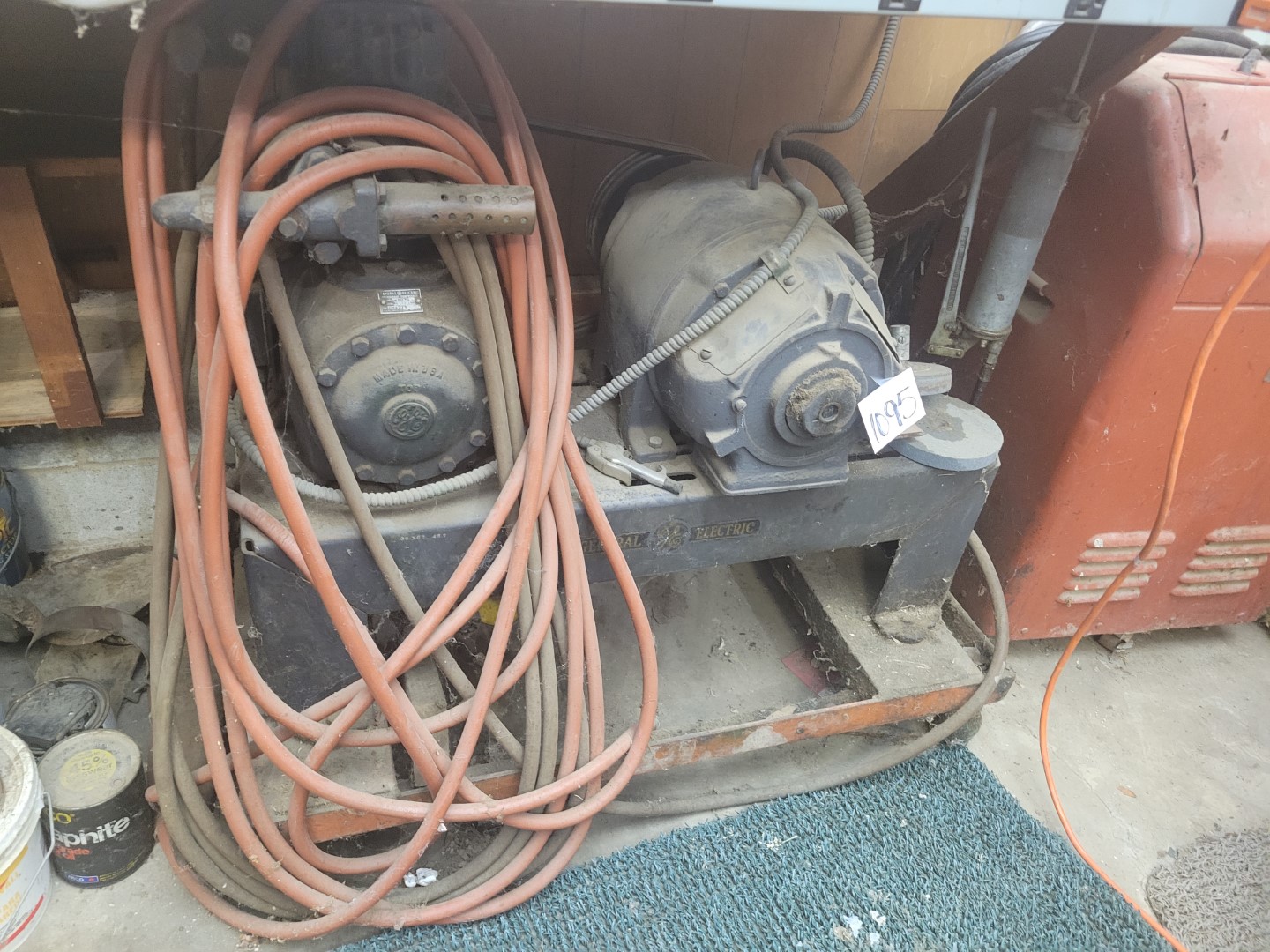 Antique General Electric Compressor with Steel Base Midwest Auctions, LLC