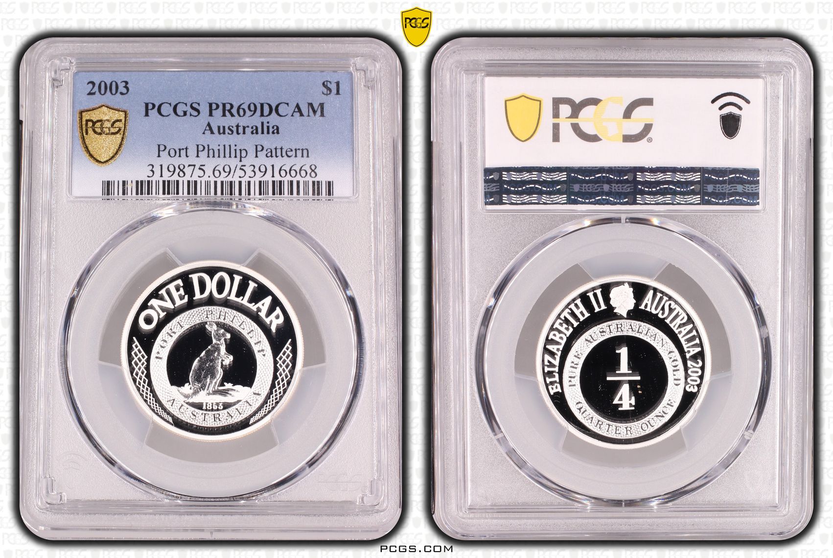 Port Phillip Pattern, One Dollar, 2003, PR69DCAM