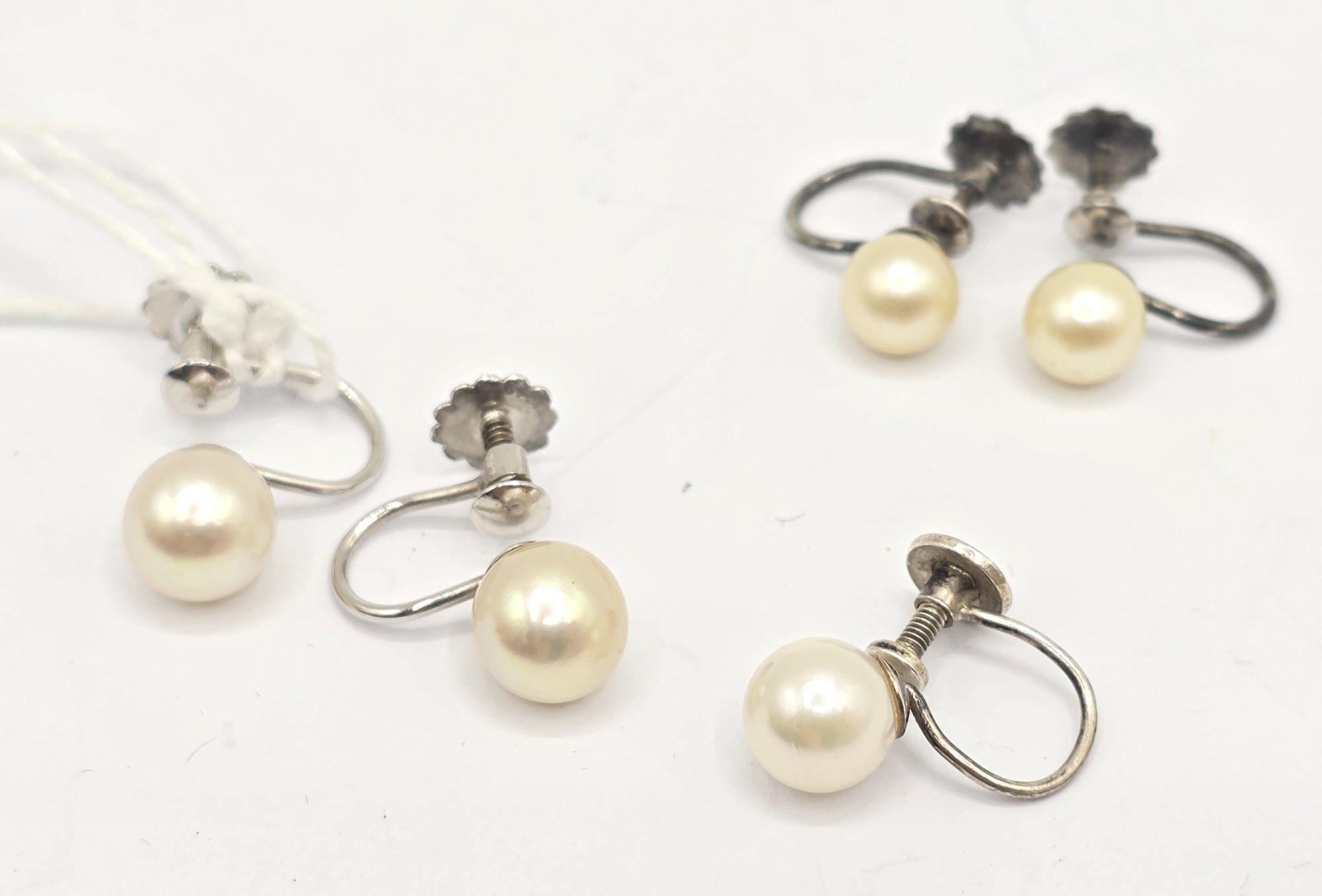 Vintage 9ct Gold Pearl Earrings