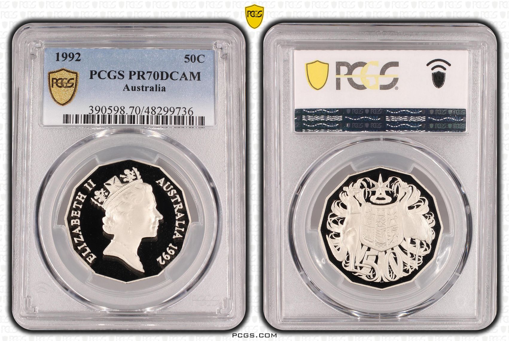 Fifty Cent, 1992, PCGS PR70DCAM