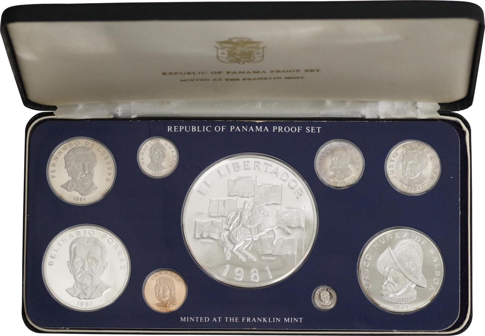 パナマ共和国 1975年度 公式通貨 プルーフセット - コレクション、趣味