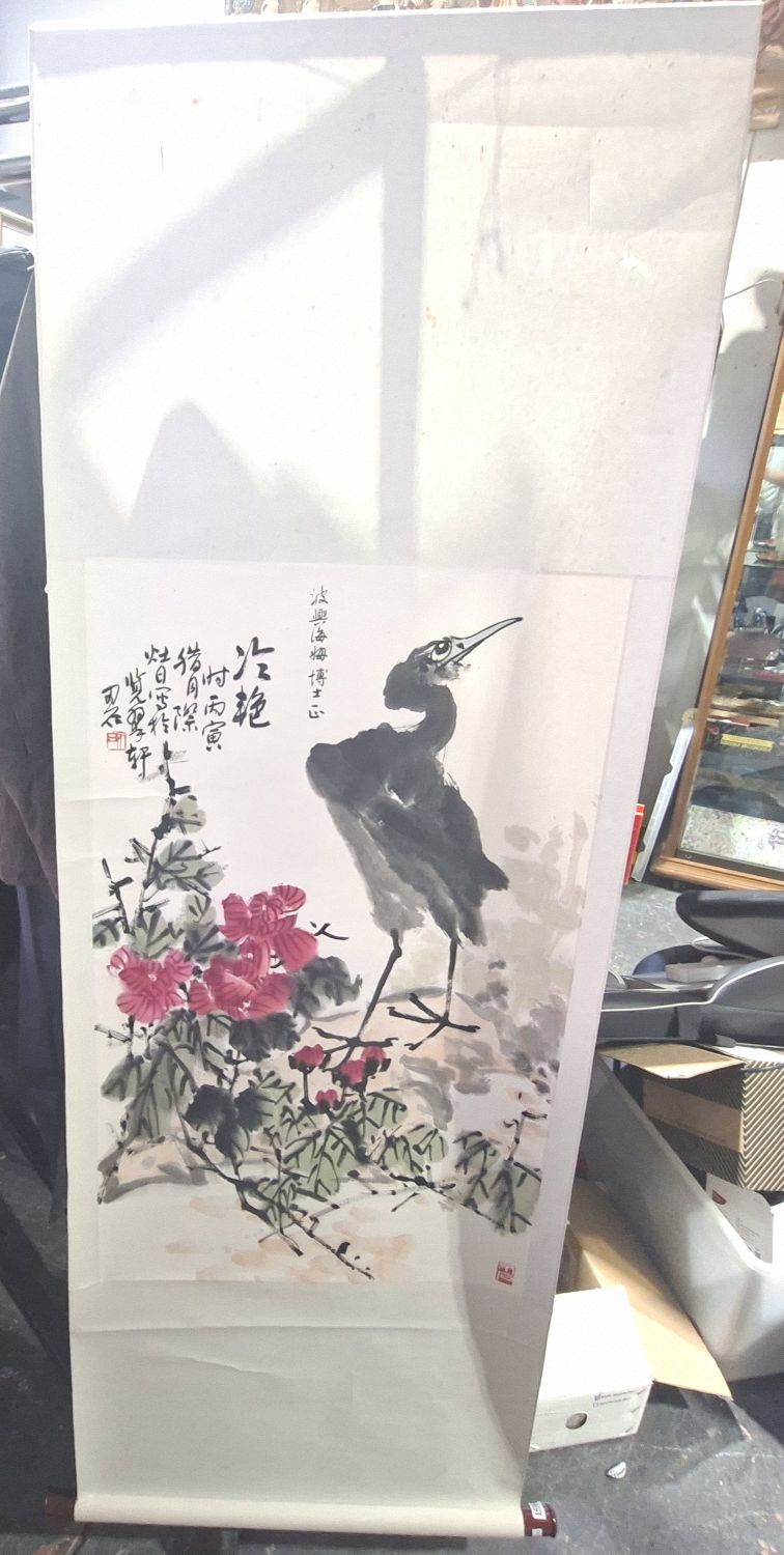 Japanese Hand Painted Scroll