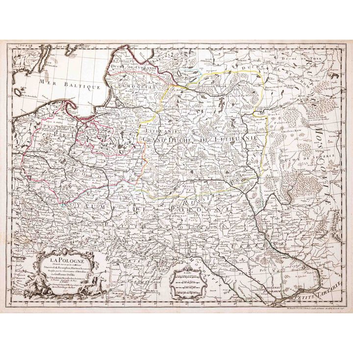 Guillaume de l’Isle | La Pologne dresée sur ce qu’en ont donne Starovolsk, Beauplan, Hartknoch...
