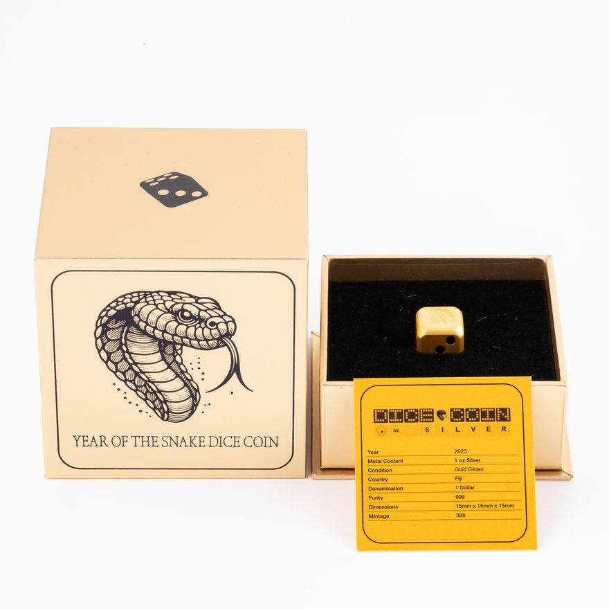 Fiji, Lunar Year of the Snake Dice Coin, One Dollar, 2025,  FDC