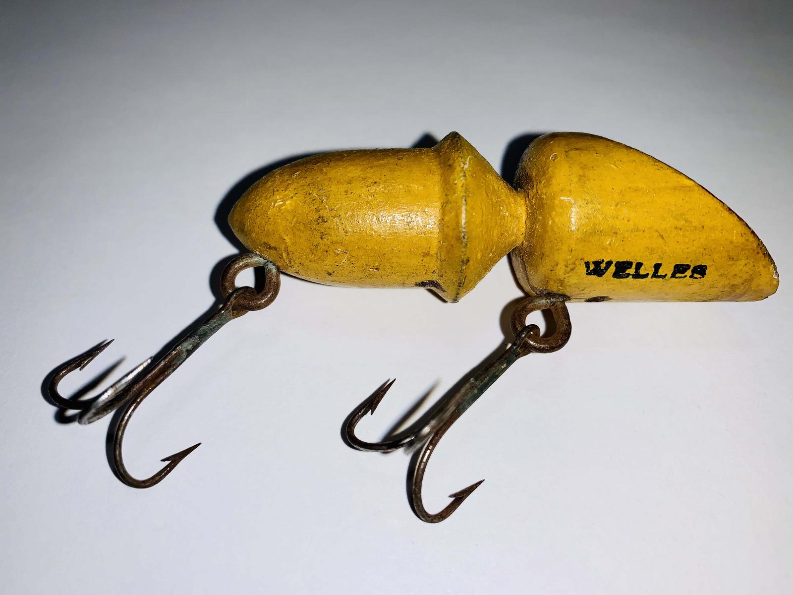 SCARCE CLASSIC EARLY WELLES PATENT BAIT c.1910s