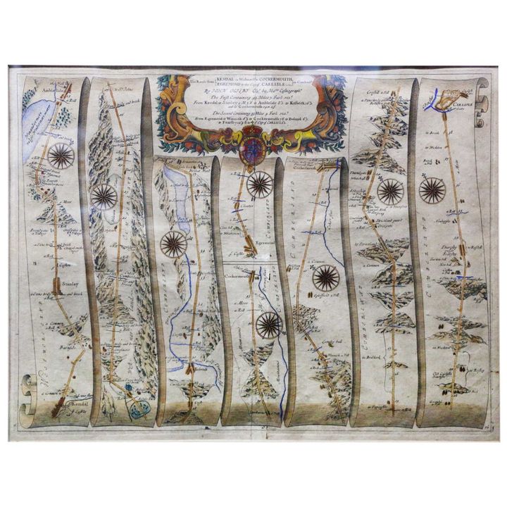 OGILBY, JOHN - STRIP MAP - The Roads from Kendal in Westmerland…