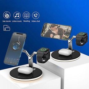 MnM Tech - Ultra Thin 3 In 1 Multifunctional Fast Qi Wireless Charger Pad