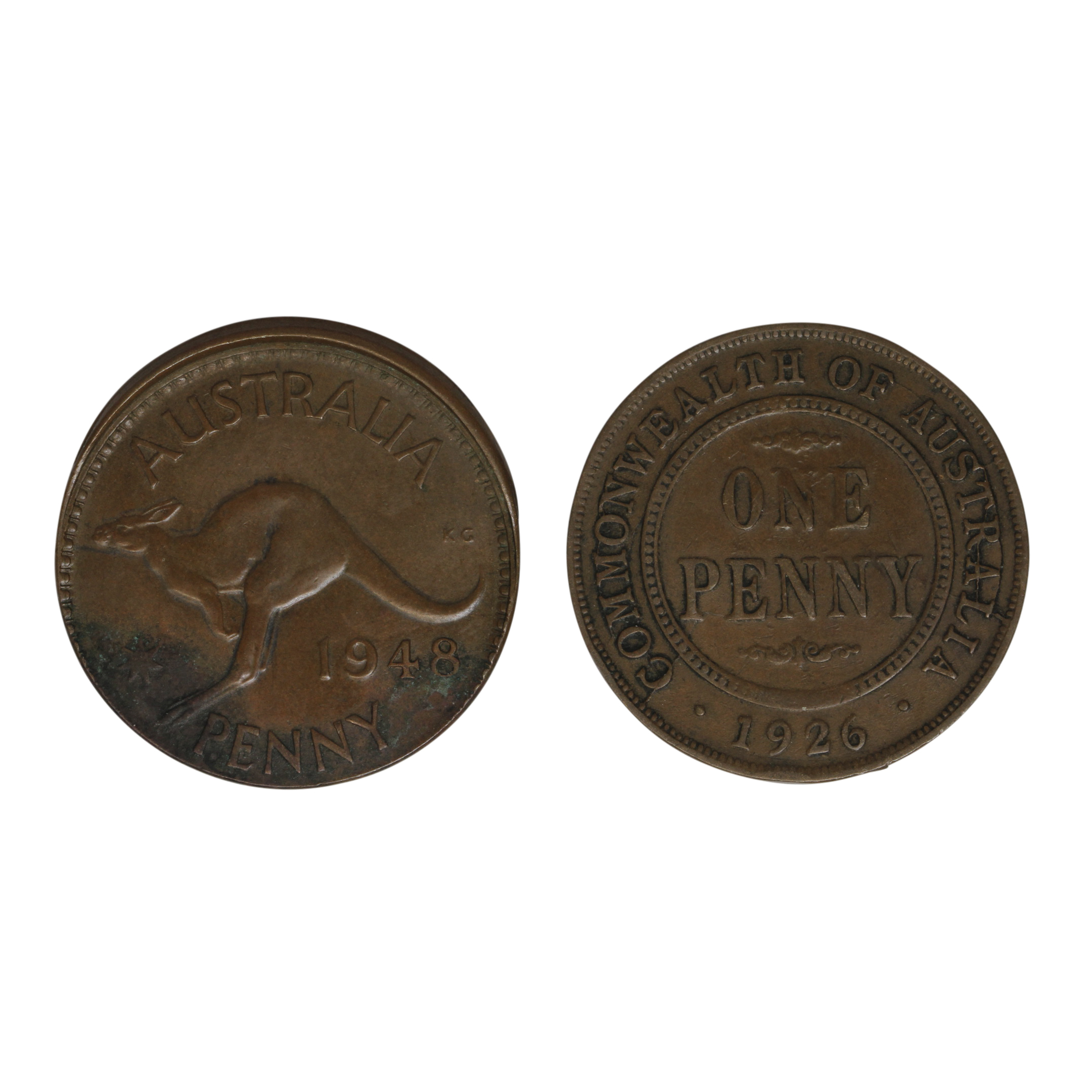 850. · Pair, Pennies, VF
