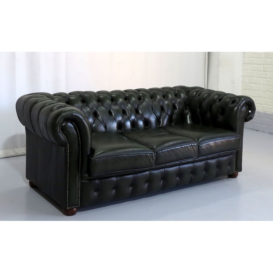 CHESTERFIELD LEATHER UPHOLSTERED SOFA