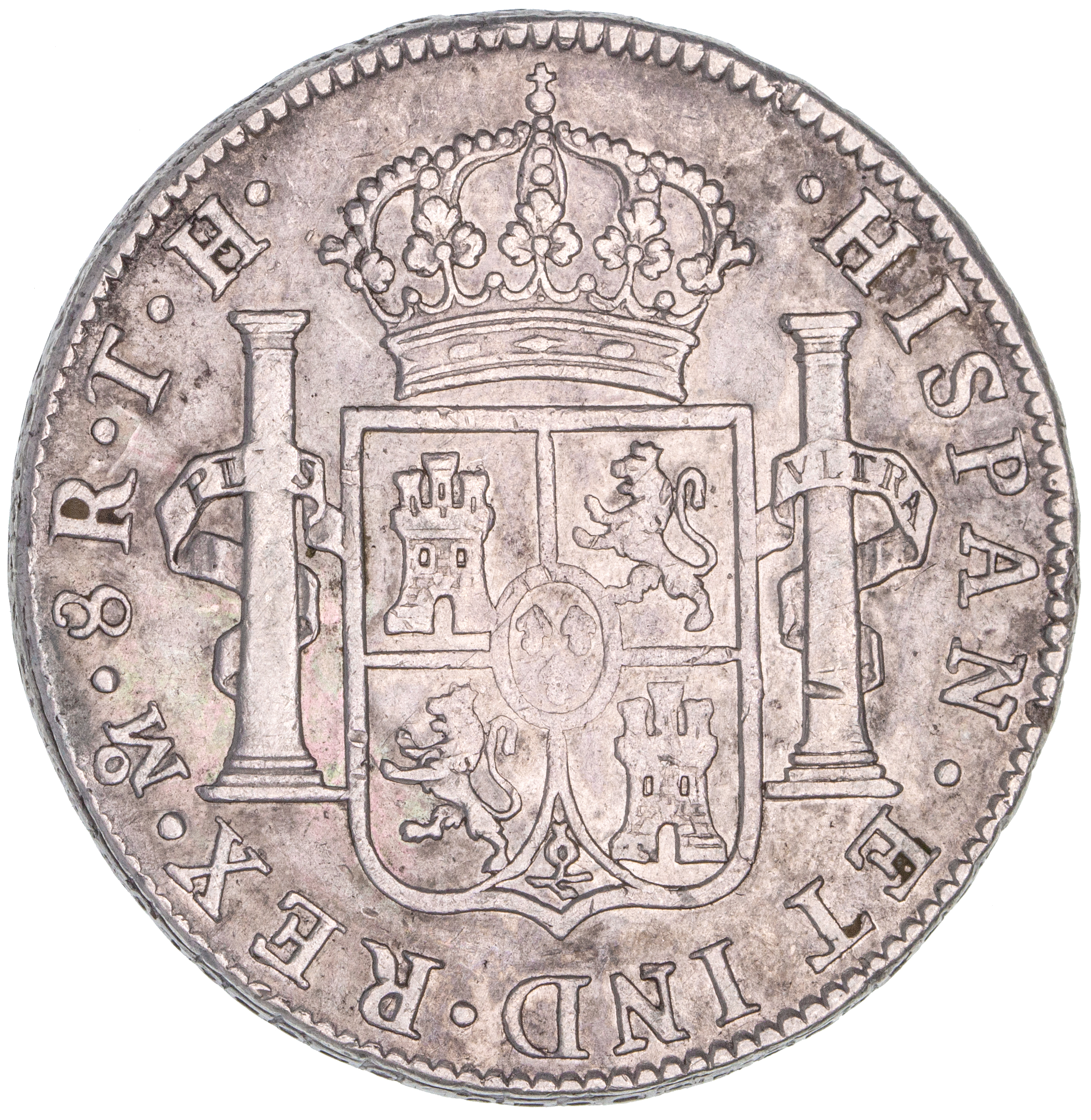 Mexico, Charles IIII, Eight Reales, 1804-TH, aVF