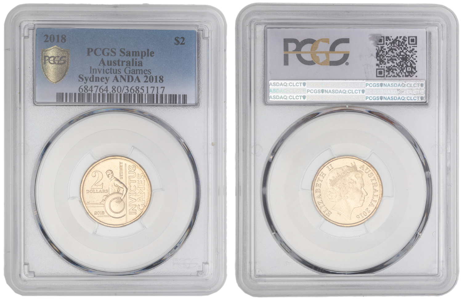 Elizabeth II, Invictus Games Sydney ANDA , Two Dollar, 2018, PCGS