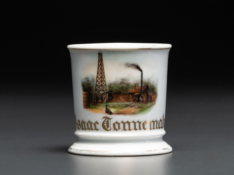 An Oil Rigger's Porcelain Occupational Shaving Mug