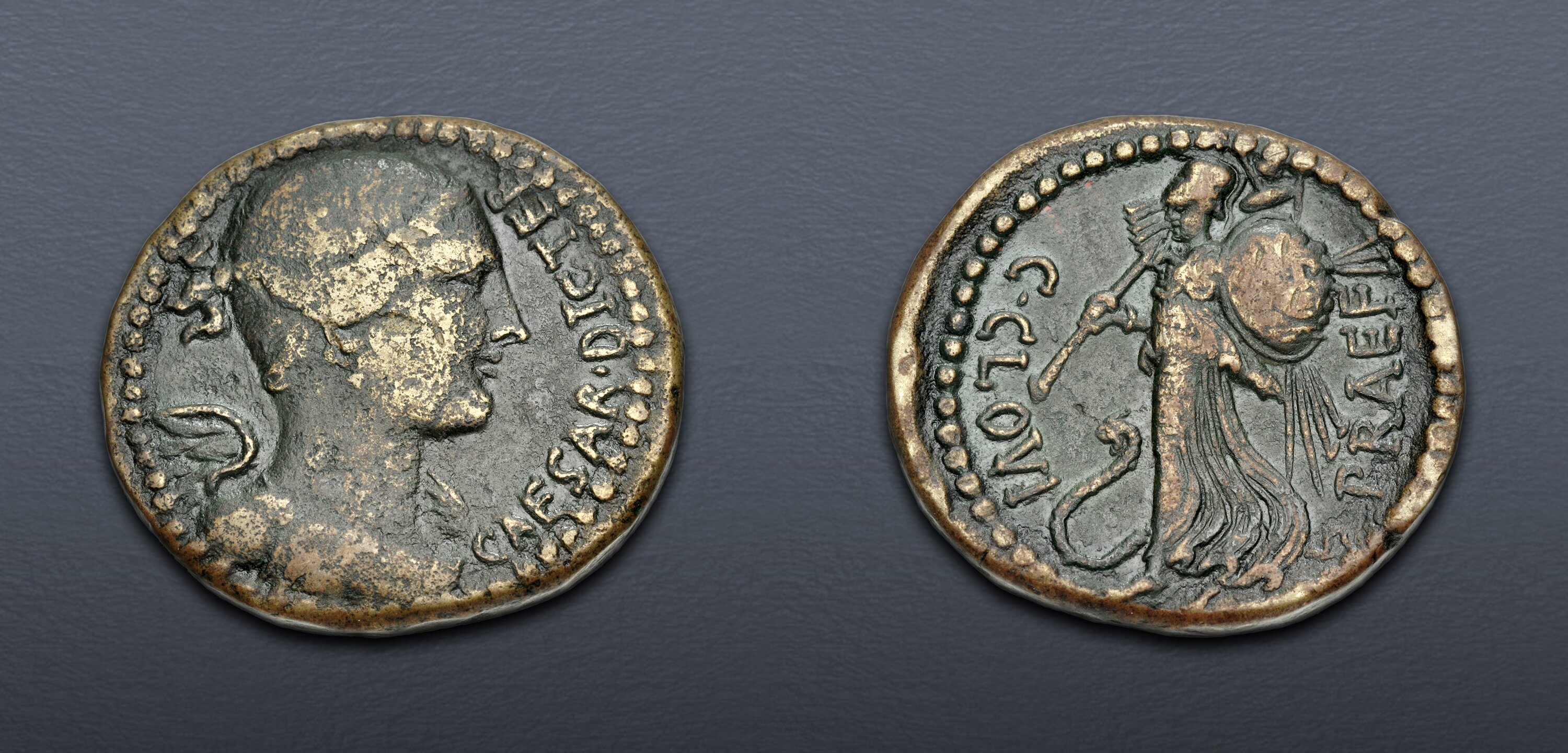 The Caesarians. Julius Caesar. Late 46-early 45 BC. Æ Dupondius (27mm ...