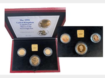 1995 DOVE OF PEACE THREE COIN 3-COIN SOVEREIGN SET